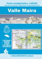 Valle Maira 1:25000. Carta scialpinistica. Nuova ediz. di Luca Zavatta edito da L'Escursionista