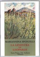 La ginestra di Leopardi di Mariannina Sponzilli edito da Eura Press