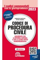 Codice di procedura civile 2023 di Francesco Bartolini, Pietro Savarro edito da La Tribuna