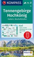 Carta escursionistica n. 15. Tennengebirge, Hochkönig, Hallein, Bischofshofen 1:50.000 edito da Kompass