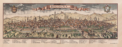 Veduta di Bologna in canvas edito da Global Map