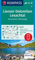 Carta escursionistica n. 47. Lienzer Dolomiten, Lesachtal, Karnischer Höhenweg 1:50.000 edito da Kompass