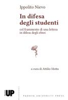 In difesa degli studenti col frammento di una lettera in difesa degli ebrei di Ippolito Nievo edito da Padova University Press