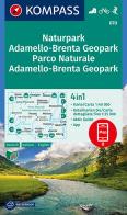 Carta escursionistica n. 070. Parco Naturale Adamello, Brenta 1:40.000. Ediz. italiana, tedesca e inglese edito da Kompass