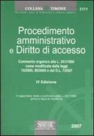 Procedimento amministrativo e diritto di accesso edito da Edizioni Giuridiche Simone