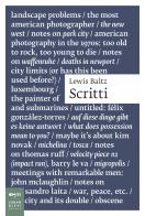 Scritti di Lewis Baltz edito da Johan & Levi