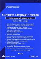 Contratto e impresa/Europa (2015) vol.1 edito da CEDAM