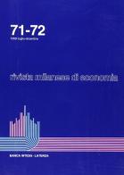 Rivista milanese di economia. Vol. 71-72 edito da Laterza