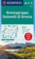 Carta escursionistica n. 073. Dolomiti di Brenta 1:25.000. Ediz. italiana, tedesca e inglese edito da Kompass