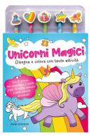 Unicorni magici. Libro da colorare. Ediz. illustrata. Con 5 gomme. Con 5 matite edito da Emme Edizioni
