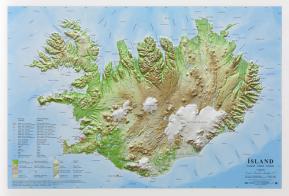 Islanda 1:1.000.000 (carta in rilievo internazionale senza cornice) edito da Global Map