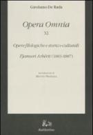 Opera omnia vol.11 di Girolamo De Rada edito da Rubbettino