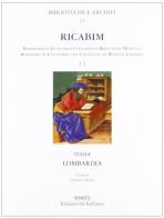 RICABIM. Repertorio di inventari e cataloghi di biblioteche medievali dal secolo VI al 1520 vol.2.1 edito da Sismel