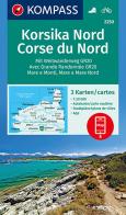 Carta escursionistica n. 2250. Korsika Nord 1:50.000 (set di 3 carte) edito da Kompass