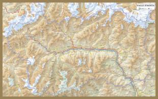 Valle d'Aosta. Carta stradale della regione (carta plastificata 60x40) edito da Global Map