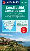 Carta escursionistica n. 2251. Korsika Süd 1:50.000 (set di 2 carte) edito da Kompass
