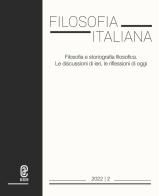 Filosofia italiana (2022) vol.2 edito da Aracne (Genzano di Roma)