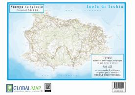 Isola di Ischia (stampa su tessuto, cm. 150 x 110) edito da Global Map