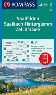 Carta escursionistica n. 30. Saalfelden, Saalbach-Hinterglemm, Zell am See 1:50.000 edito da Kompass