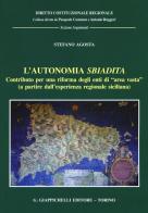 L' autonomia sbiadita. Contributo per una riforma degli enti di «area vasta» (a partire dall'esperienza regionale siciliana) di Stefano Agosta edito da Giappichelli