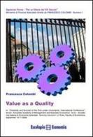 Value as a quality di Francesco Colombi edito da Esculapio