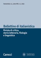 Bollettino di italianistica. Rivista di critica, storia letteraria, filologia e linguistica (2022) vol.2 edito da Carocci