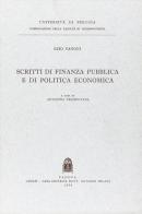 Scritti di finanza pubblica e di politica economica