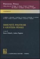 Immunità politiche e giustizia penale edito da Giappichelli