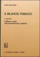 Il bilancio pubblico di Carlo Manacorda edito da Giappichelli