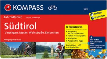 Guida cicloturistica n. 6700. Südtirol. Vinschgau, Meran, Weinstraße, Dolomiten di Wolfgang Heitzmann edito da Kompass