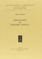 Bibliografia di Giacomo Zanella di Mario Guderzo edito da Olschki