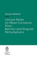 Lecture notes on mean curvature flow, barriers and singular perturbations di Giovanni Bellettini edito da Scuola Normale Superiore