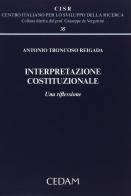 Interpretazione costituzionale. Una riflessione di Antonio Troncoso Reigada edito da CEDAM