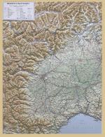 Piemonte e Valle d'Aosta 1:350.000 (carta in rilievo con cornice) edito da Global Map