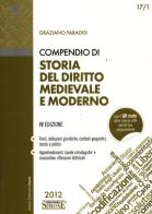 Compendio di storia del diritto medievale e moderno di Graziano Paradisi edito da Edizioni Giuridiche Simone