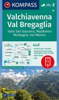 Carta escursionistica n. 92. Valchiavenna, Val Bregaglia 1:50.000 Ediz. italiana, tedesca e inglese edito da Kompass