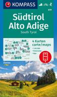 Carta escursionistica n. 699. Alto Adige-South Tyrol-Südtirol 1:50.000 (set di 4 carte) edito da Kompass