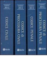 I quattro codici: Codice civile-Codice penale-Codice di procedura civile-Codice di procedura penale edito da Alpha Test