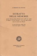Estratto delle memorie (1819) di Lorenzo Da Ponte edito da Il Polifilo