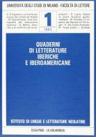 Quaderni di letterature iberiche e iberoamericane vol.1 edito da Cisalpino