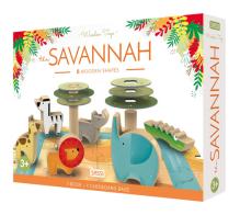 The savannah. Wooden toys. Ediz. a colori. Con Giocattolo di Irena Trevisan, Valentina Manuzzato edito da Sassi