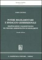 Potere regolamentare e sindacato giurisdizionale. Disapplicazione e ragionevolezza nel processo amministrativo sui regolamenti di Fabio Cintoli edito da Giappichelli