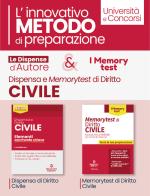 Kit le dispense d'autore: Dispensa di diritto civile. Elementi con parole chiave-Memorytest di diritto civile di Carlo Spampinato edito da Neldiritto Editore