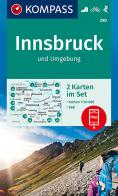 Carta escursionistica n. 290. Innsbruck, rund um 1:50.000 (set di 2 carte) edito da Kompass