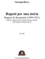 Regesti per una storia vol.8 di Giuseppe Barra edito da Edizioni Il Saggio