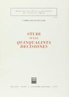 Studi sulle Quinquaginta decisiones di Carmela Russo Ruggeri edito da Giuffrè