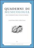 Quaderni di Musicologia dell'università degli studi di Verona edito da Cierre Edizioni