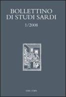 Bollettino di studi sardi (2008) vol.1 edito da CUEC Editrice