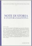 Note di storia e cultura salentina vol.5 edito da Congedo