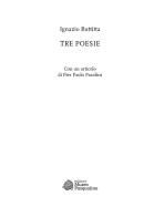 Tre poesie di Ignazio Buttitta edito da Edizioni Museo Pasqualino